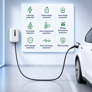Estación de Carga para Vehículos Eléctricos TL-EV 7kW AC Tipo 2 32A con Comunicación EVEMS y Aplicación Inteligente para Uso Doméstico, Entrada 200-220V, Nueva - Product Image 3