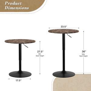Vente à chaud en gros de meubles de <span class=keywords><strong>bar</strong></span> à domicile Tables de café hautes en bois avec base en métal élégante - Product Image 3