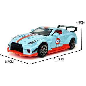 Modellino <span class=keywords><strong>Auto</strong></span> in Lega <span class=keywords><strong>Nissan</strong></span> <span class=keywords><strong>GTR</strong></span> 1:32 con Funzione Pull-Back e Luci IC, Veicolo Giocattolo da Collezione per Bambini, Confezione con Finestra - Product Image 4