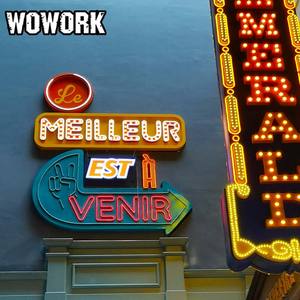 Letrero Luminoso LED WOWORK 2026 para Decoración de Escaparates, Letrero Luminoso con Bombillas LED para Publicidad Navideña - Product Image 1