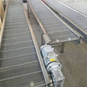 Edelstahl Ketten platte Förderer Ofen Mesh <span class=keywords><strong>Belt</strong></span> Metall für die Lebensmittel verarbeitung Montagelinie - Product Image 2