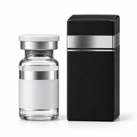 Boîte d'emballage personnalisée noire de luxe pour flacon d'échantillon de 10 ml, boîte en papier avec étiquette autocollante imprimée