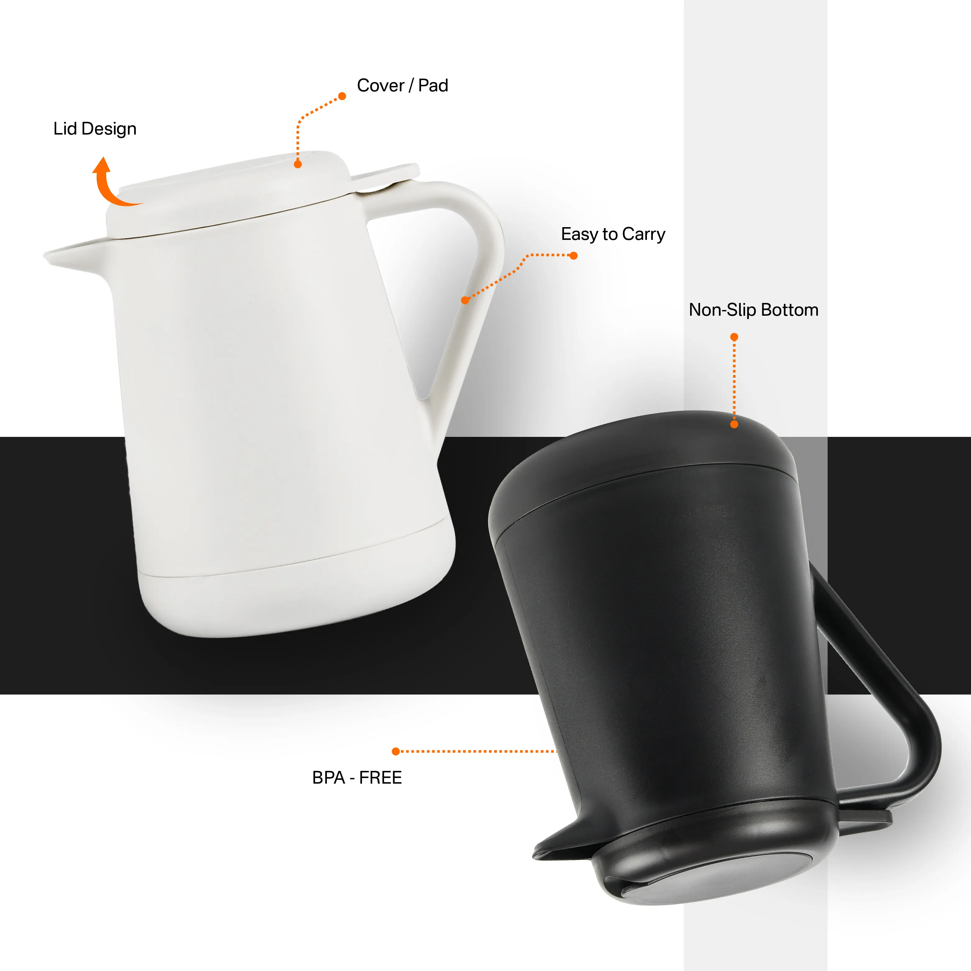 कैम्पिंग थर्मस कॉफी मेकर पॉट चाय और कॉफी पॉट 18/8 स्टेनलेस स्टील 600 मि.ली