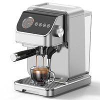 Cafetera Espresso Anbolife de 20 Bares y 1400W con Termobloque NTC, Pantalla Digital de Temperatura, Vaporizador y Tanque de Agua de 1.2L, OEM ODM