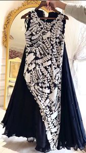 Beau designer Lehenga ensemble de broderie travail qualité Georgette tissu haut Dupatta-indien pakistanais vêtements prix de gros - Product Image 5