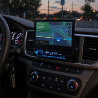 Autoradio 1 DIN 7 pouces à écran tactile rétractable avec DSP, GPS, Mirror Link, rétroéclairage RGB, ajustement universel
