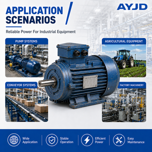 มอเตอร์มือสองราคาประหยัด 11KW 3 เฟส 4 โพล 1500RPM แบบอะซิงโครนัส สำหรับอุปกรณ์ปั๊มเกษตรกรรม เหมืองแร่ 11KW-4/11KW-6 ปั๊ม 11 - Product Image 3