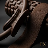 Tapis de yoga en silicone écologique avec logo personnalisé FX, ensemble d'accessoires de Pilates (barre d'haltères/haltères, anneaux de musculation), aide à l'étirement et amincissement à domicile