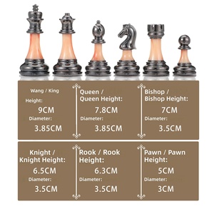 Juego de Ajedrez Portátil de Lujo de 3.5 Pulgadas, Plegable, Piezas Pesadas Hechas a Mano en Metal Acrílico Premium, Caja de Ajedrez para Interiores, Regalo para Niños - Product Image 6