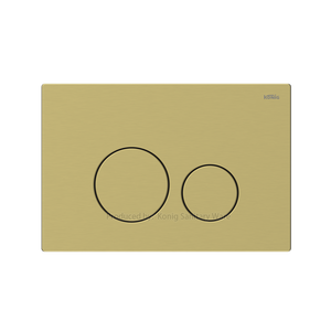 <span class=keywords><strong>Reimagine</strong></span> el aspecto de su baño con nuestro llamativo botón de descarga de acero inoxidable dorado de circonio cepillado - Product Image 1