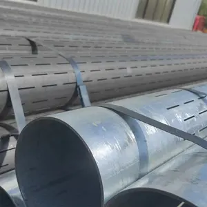 Galvanized Black Perforated Tubes Hole Punching Steel Pipe For Heating Equipment