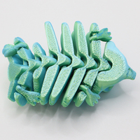 Jouet hérisson articulé personnalisé en acier inoxydable fluorescent dégradable, usiné CNC par électroérosion à fil