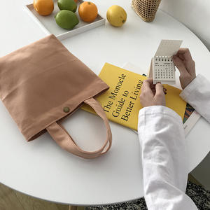 Vente en gros de produits recyclés <span class=keywords><strong>Mini</strong></span> sac fourre-tout en coton Shopping quotidien grand sac à main à bandoulière personnalisé sac fourre-tout en toile - Product Image 3