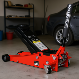 Cric hydraulique à profil bas en acier de 2,5 tonnes, à double pistons, avec pompe à levage rapide, pour voiture, avec plage de levage de 3,5 à 19,5 pouces - Product Image 2