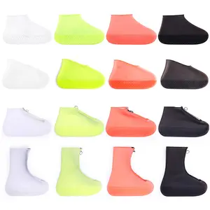 Hot Sale Clear Regens tiefel Anti Slip Rainy Wieder verwendbare wasserdichte Gummi Silikon Schuh überzug