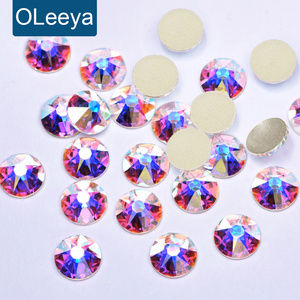 OLeeya Top 2088 16 Facettes Taillées Xirius SS20 Cristal AB Strass à Dos Plat Non Thermocollants en Vrac pour Ongles 3D DIY - Product Image 1
