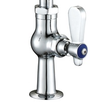 Robinet d'évier latéral de cuisine de restaurant à montage sur plan, bec orientable de 10 pouces, poignée en laiton massif, eau froide uniquement, cartouche à vis en laiton massif