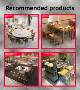 Ensemble de <span class=keywords><strong>table</strong></span> à manger commerciale de luxe en ardoise/marbre avec cuisinière à <span class=keywords><strong>induction</strong></span> intégrée et barbecue, design moderne, cadre en acier, utilisation en centre commercial - Product Image 5