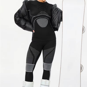 Traje de Esquí Ajustado de Punto, Transpirable, con Logotipo Personalizado, Ropa de Salón Navideña para <span class=keywords><strong>Mujer</strong></span>, OEM - Product Image 1