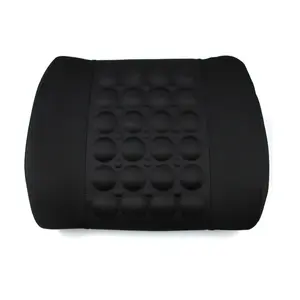 Factory hot sale 12V electric memory foam filling lumbar support cushion for car massage waist pad car seat cushion