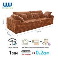 Union Win Tanzuo en caja Sofá Silla Compresión Vacío Raymond Sofá barato Sala de estar Juego de muebles compresibles Sofá comprimido