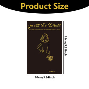 Fun Black Bridal Shower les jeux <span class=keywords><strong>de</strong></span> robe Cartes <span class=keywords><strong>de</strong></span> jeux <span class=keywords><strong>de</strong></span> fête <span class=keywords><strong>de</strong></span> mariage avec des crayons <span class=keywords><strong>de</strong></span> <span class=keywords><strong>croquis</strong></span> blancs pour les invités - Product Image 2