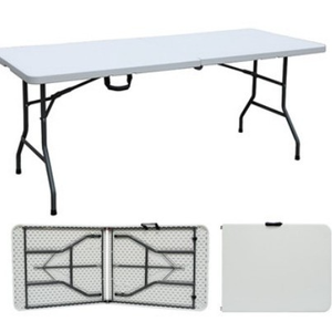 Tavolo Pieghevole in Plastica HDPE da 6ft, 8ft, 5ft per Cucina e Esterni, Rettangolare, Portatile per Feste, Noleggio e Campeggio - Product Image 2