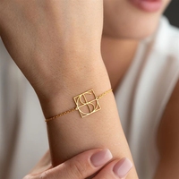 Pulsera de Cadena con Letras y Logotipo Personalizado de Acero Inoxidable con Certificación CE, Venta al Por Mayor de Fábrica