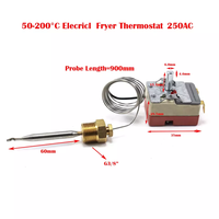 Pièces de vanne de commande de Thermostat de friteuse AC 250V/ 16A avec écrou en laiton de 3/8 "plage de température 50 ~ 200 Celsius