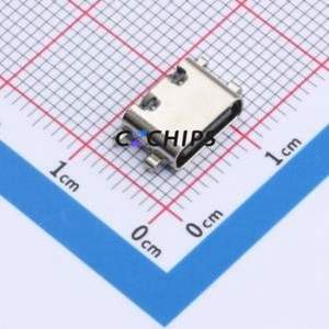 HYCW521-USBC16-080B USB Connector SMD Connector ( Connector Type: Type-C )( Gender: Female )( Mounting Type: Sink Board ) - Product Image 1