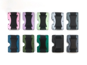 Portefeuille en aluminium minimaliste de luxe de haute qualité, blocage RFID, <span class=keywords><strong>porte</strong></span>-cartes de crédit en métal, portefeuille fin pour <span class=keywords><strong>homme</strong></span>, pour poche avant - Product Image 3