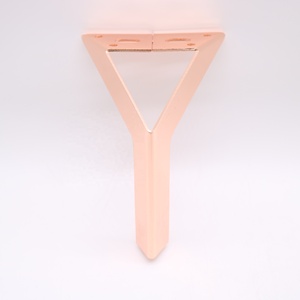 Hardware per mobili dal Design moderno gambe per divani in metallo nero opaco di alta qualità in stile industriale gamba in oro rosa - Product Image 1