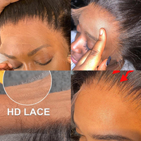 Pelucas Frontales de Encaje HD Transparente de 30 Pulgadas 13x4 13x6, Densidad 200, Cabello Humano Liso Extremo de Vietnam para Mujer