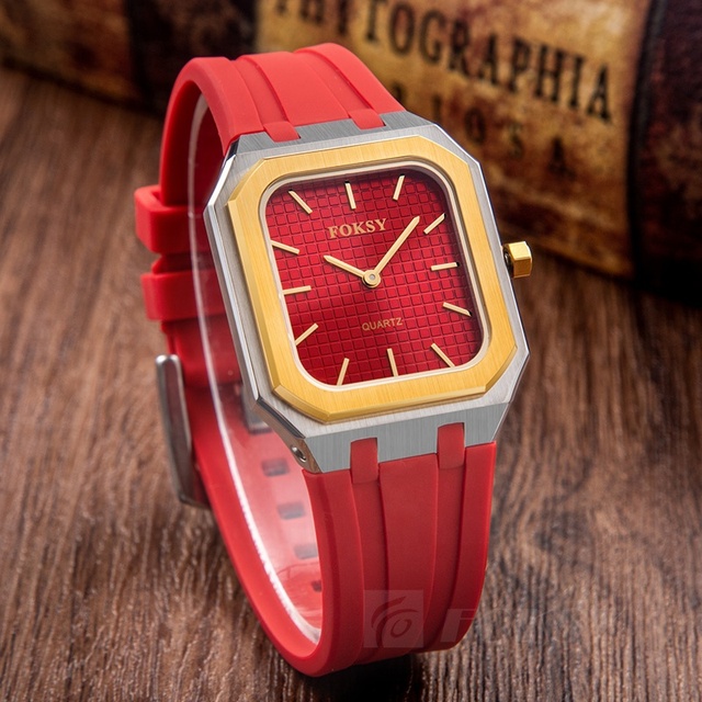 Design Your Own Colorful Square Silicone Band Stainless Steel Montre Private Label Watch Custom Watches With Logo Branding