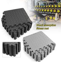 30*30 cm 60*60 cm Tapis de sol de fitness noir en caoutchouc Eva Tapis de puzzle en mousse à emboîtement/déverrouillage