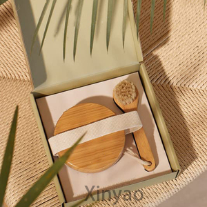 Set di Spazzole per il Corpo con Logo Personalizzato, Setole Naturali Esfolianti per Doccia e Bagno, Spazzola Ovale in Legno per la Cura della Bellezza - Product Image 2