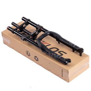 <span class=keywords><strong>Fourche</strong></span> avant de vélo de montagne <span class=keywords><strong>20</strong></span> <span class=keywords><strong>pouces</strong></span> en alliage d'aluminium avec suspension pneumatique, débattement de 180 mm, double épaule pour vélos de neige - Product Image 4