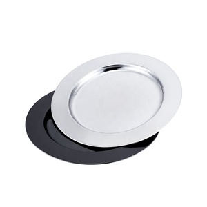 Plateau de service en métal argenté, or, <span class=keywords><strong>cuivre</strong></span>, réutilisable, 13 pouces, directement de l'usine, pour mariage - Product Image 6