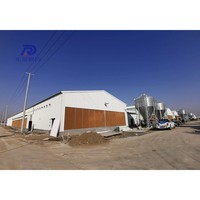 Conception de ferme d'élevage de porcs, structure en acier préfabriquée complète, construction de bâtiment pour porcs
