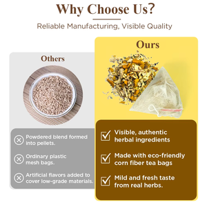 Thé au citron et au gingembre OEM avec curcuma, 100% naturel, à base de plantes, favorise le bien-être des femmes, sans caféine, 10 sachets - Product Image 3