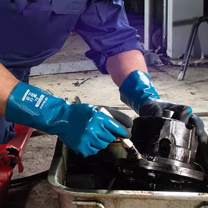 Chemikalienresistente Arbeitshandschuhe wasserdicht Öl Gas Sand Nitril Abrasion Antibiotik hochflexibel Rutsch Garten-Sicherheitshandschuhe - Product Image 3