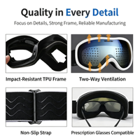 Masque de ski anti-buée en tissu, lunettes de protection UV pour sports de neige, pour hommes et femmes, ski en plein air