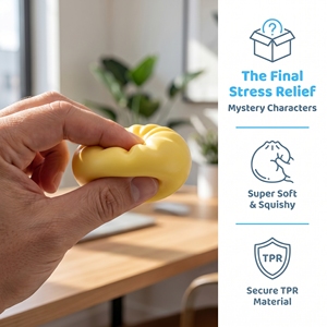 New Cute Smile Face Dumpling Squishy EVA Stress Ball <b>Toy</b> for 5 to 7 Years Mystery <b>Box</b> - Product Image 3