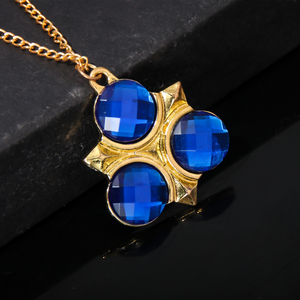 Pendentif en <span class=keywords><strong>saphir</strong></span> de dessin animé Breath of the Wild, cadeaux et accessoires de bijouterie pour les fans et les amis, anime The Legend of <span class=keywords><strong>Zelda</strong></span>, collier - Product Image 2