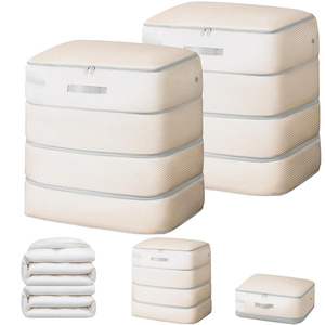 2-Pack Washable Nylon Space Saving Foldable Organizer for Comforter Large Capacity Self-Compression Storage <b>Bags</b> - Product Image 1