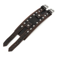 Venta de fábrica estilo Retro primera capa pulsera de cuero genuino correa de reloj personalidad remache atmosférico correa de reloj ancha para hombres