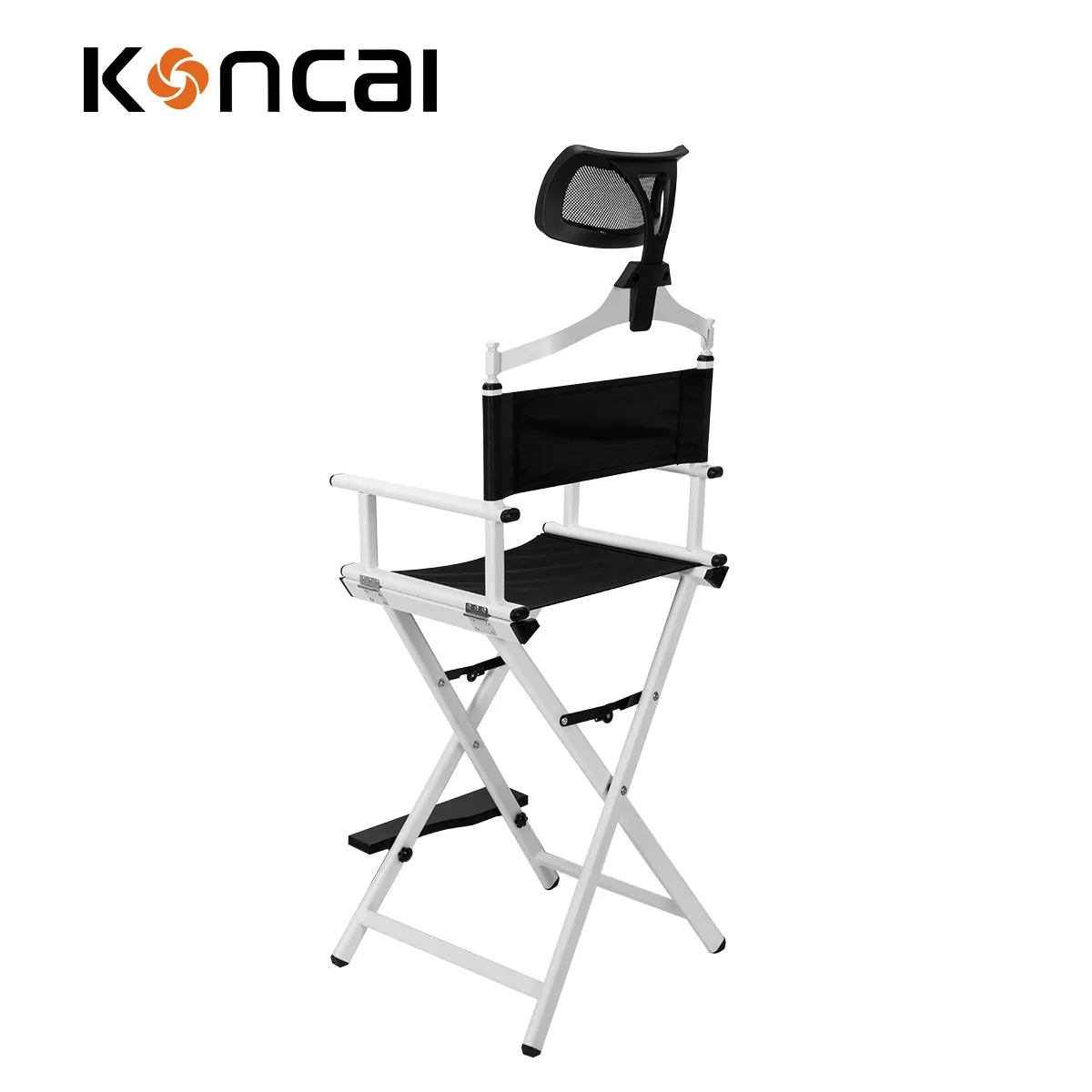 FAMA certificated factory Portable Custom Folding Professional High Aluminum Telescopic Directors Cosmetic Makeup Artist Chair With Headrest