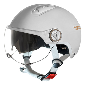 Casque de sécurité demi-coque en ABS de haute qualité à double visière ouverte pour trottinette électrique, moto et cyclisme avec pare-soleil - Product Image 3