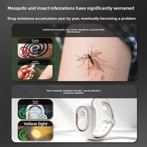 Reloj y <span class=keywords><strong>Pulsera</strong></span> Electrónicos con Luz Amarilla Ultrasónica <span class=keywords><strong>Antimosquitos</strong></span> para Niños y Adultos, Uso en Exteriores - Product Image 2