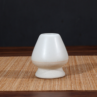Coffret Classique Blanc pour Matcha – Bol Japonais à Matcha avec Fentes en Maille (2 pièces) et Kit Simple d'Outils pour Matcha